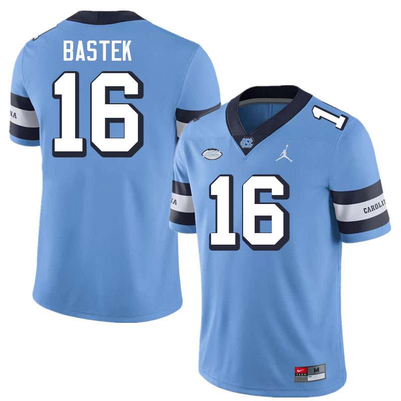 Men #16 Ben Bastek North Carolina Tar Heels College Football Jerseys Stitched-Throwback